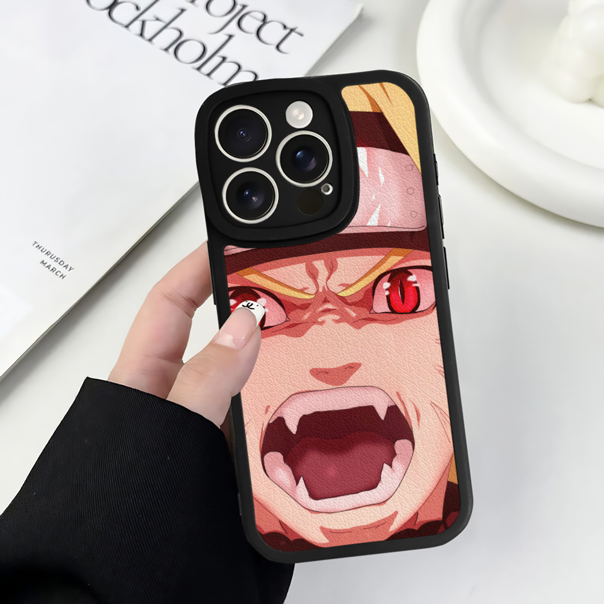 （画像用） NARUTO -ナルト- NARUTO -ナルト- 疾風伝 【iPhone 16シリーズ対応】シリコンスマホケース（レザー調） 材質：シリコン